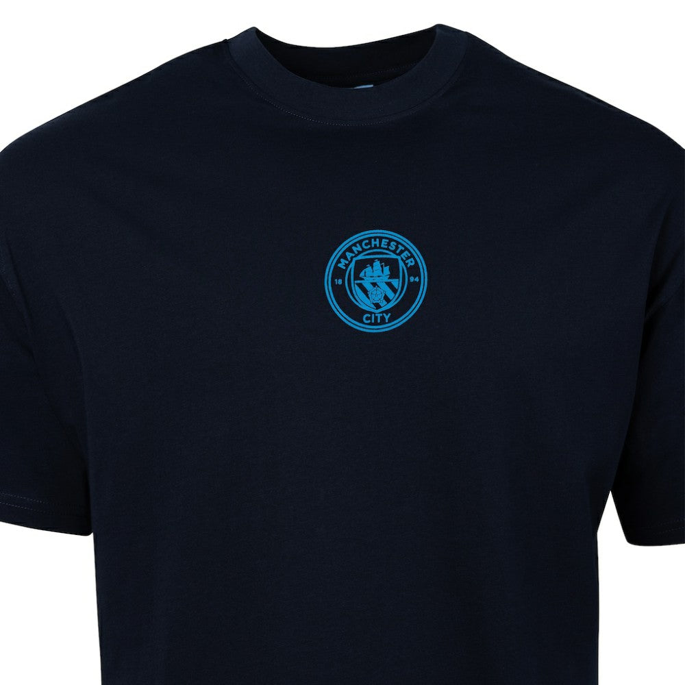 Manchester City Sport Design Sweden Youth Game Day Graphic T-Shirt Discount - Navy 