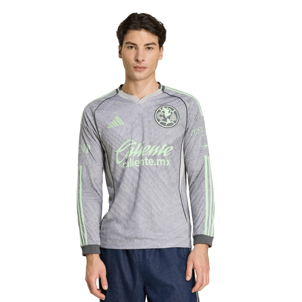 Club America 2025/26 Third Replica Long Sleeve Jersey Discount - Gray 