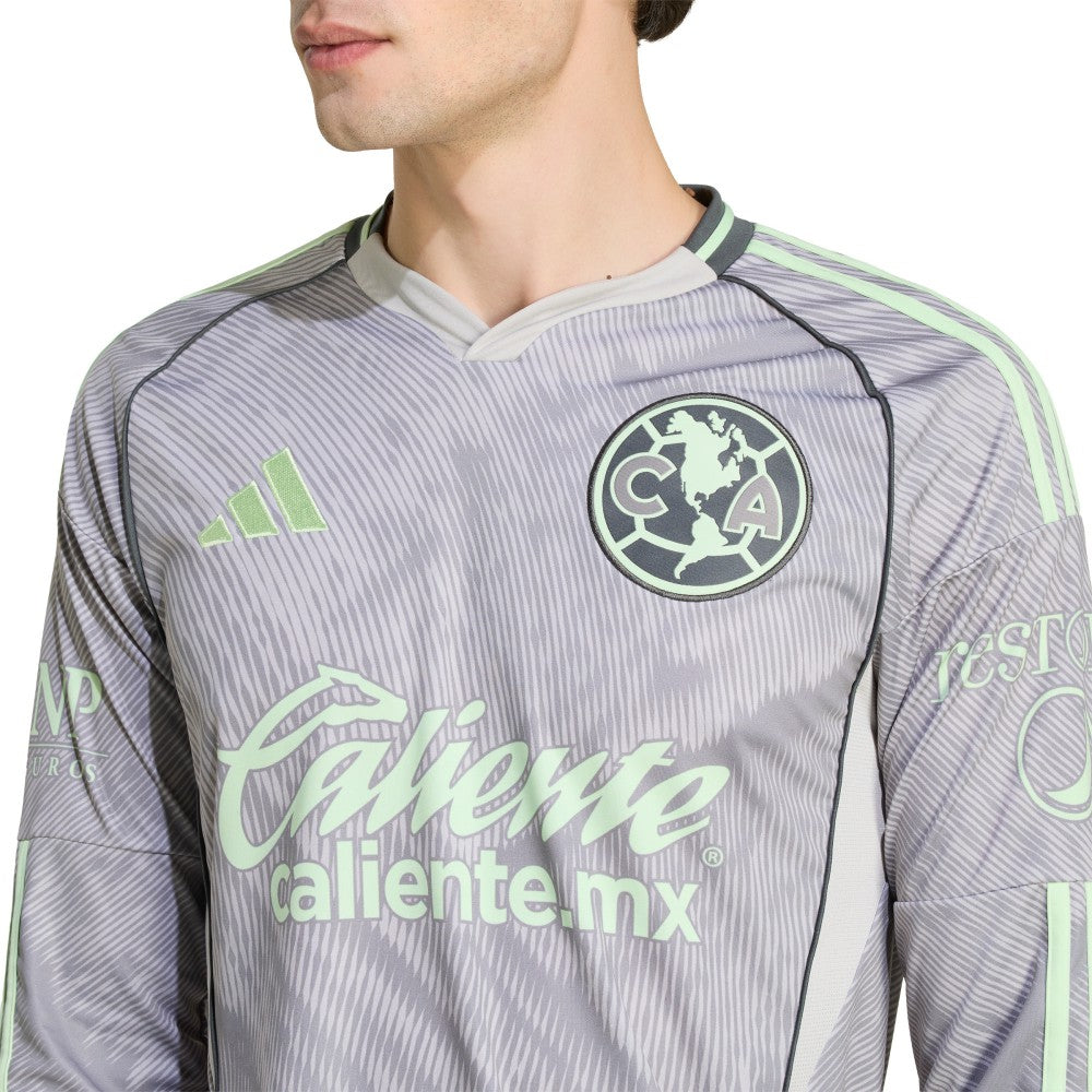 Club America 2025/26 Third Replica Long Sleeve Jersey Discount - Gray 