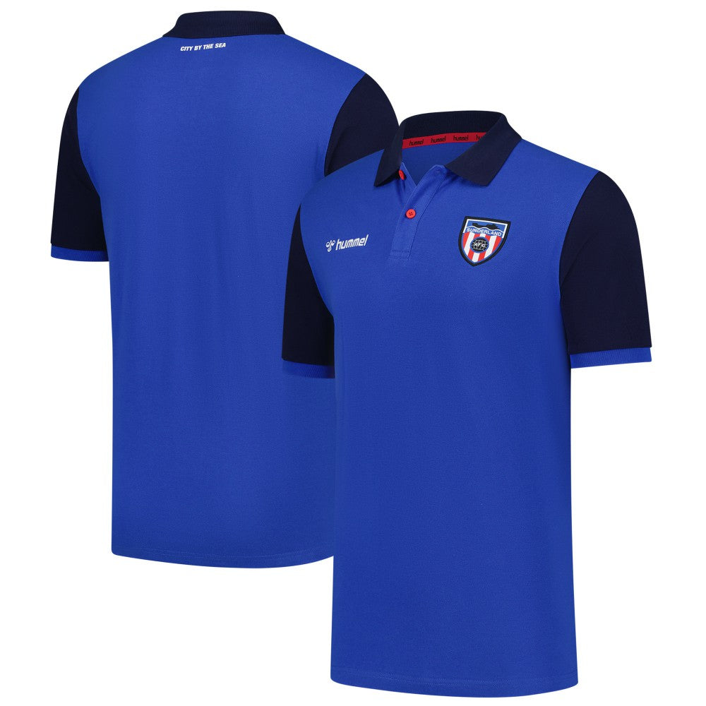 Sunderland Hummel Away Polo Shirt Sale - Blue 