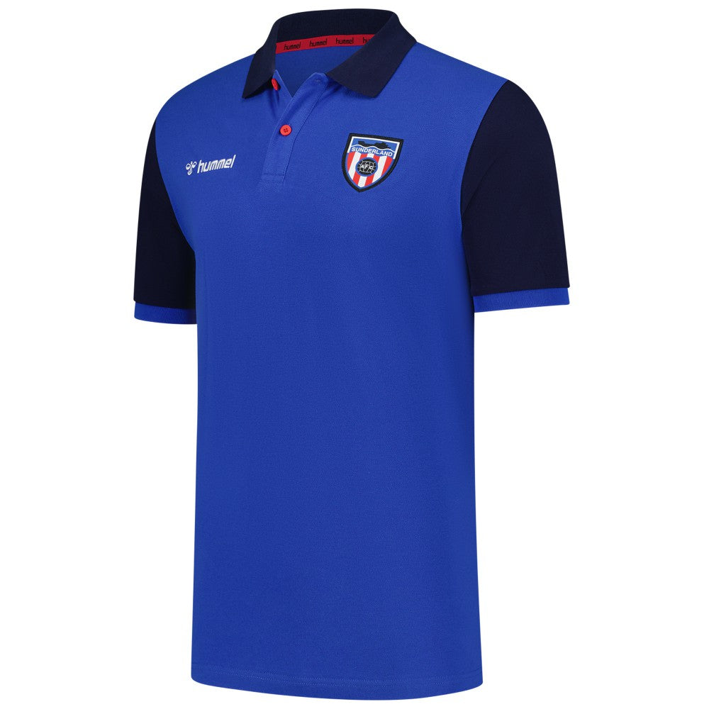 Sunderland Hummel Away Polo Shirt Sale - Blue 