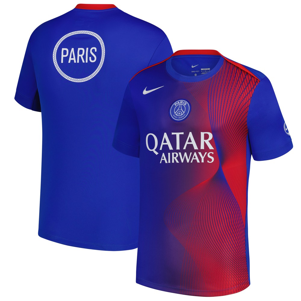 Paris Saint-Germain Third 2025/26 Academy Pro Pre-Match Top on sale - Royal 