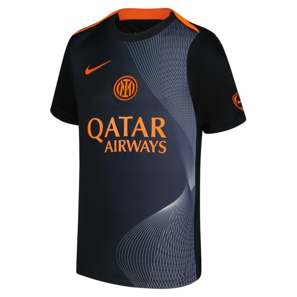 Inter Milan Youth 2025/26 Third Academy Pro Pre-Match Dri-Fit Top Discount - Black 