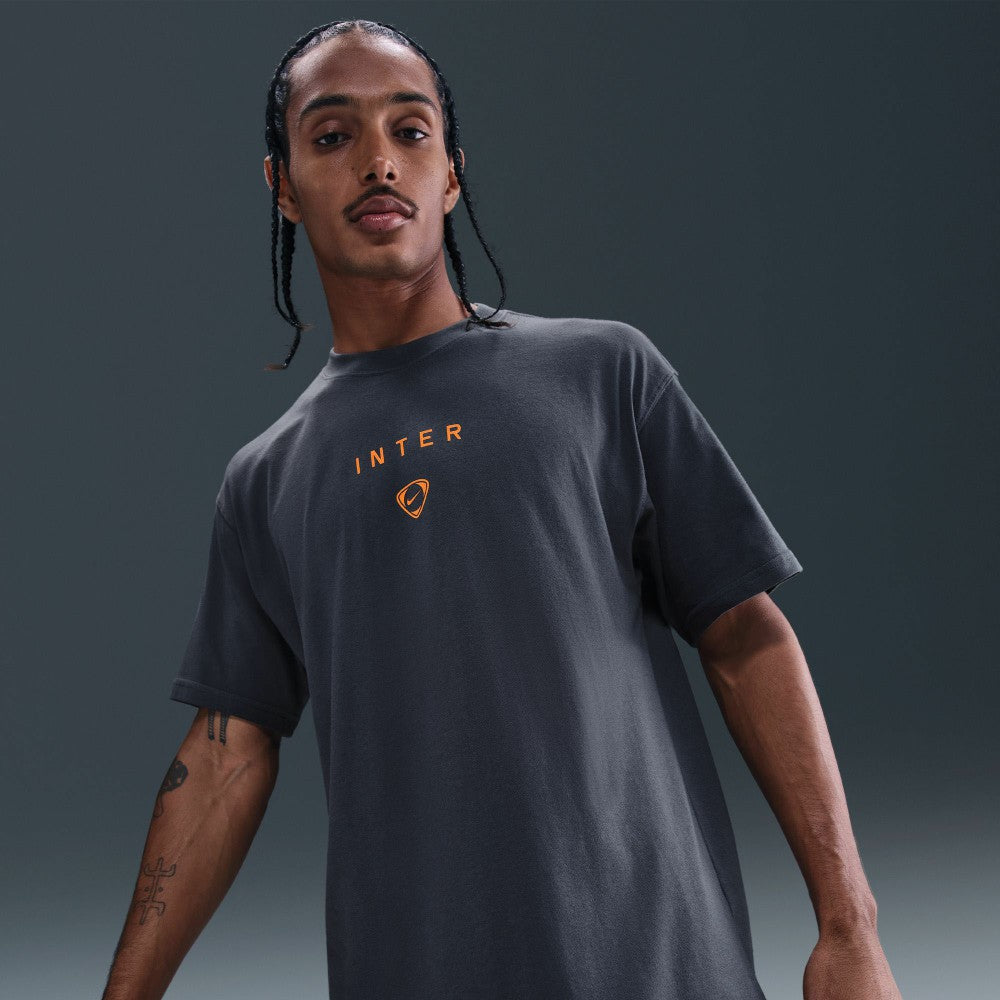 Inter Milan T90 Wordmark T-Shirt Discount - Gray 