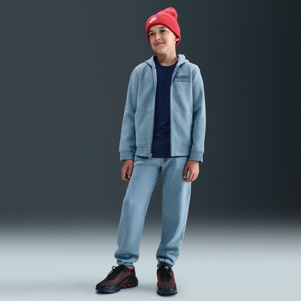 Paris Saint-Germain Youth Club Full-Zip Hoodie on sale - Heather Blue 