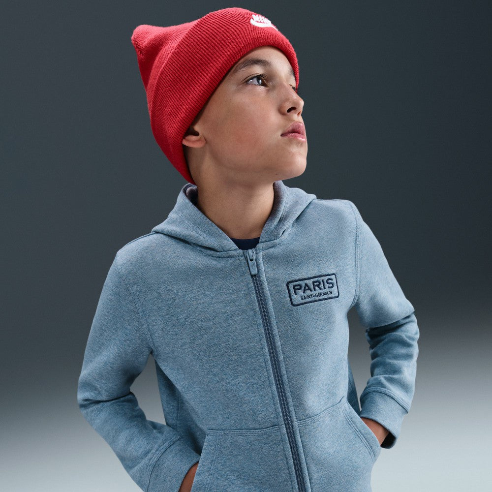 Paris Saint-Germain Youth Club Full-Zip Hoodie on sale - Heather Blue 