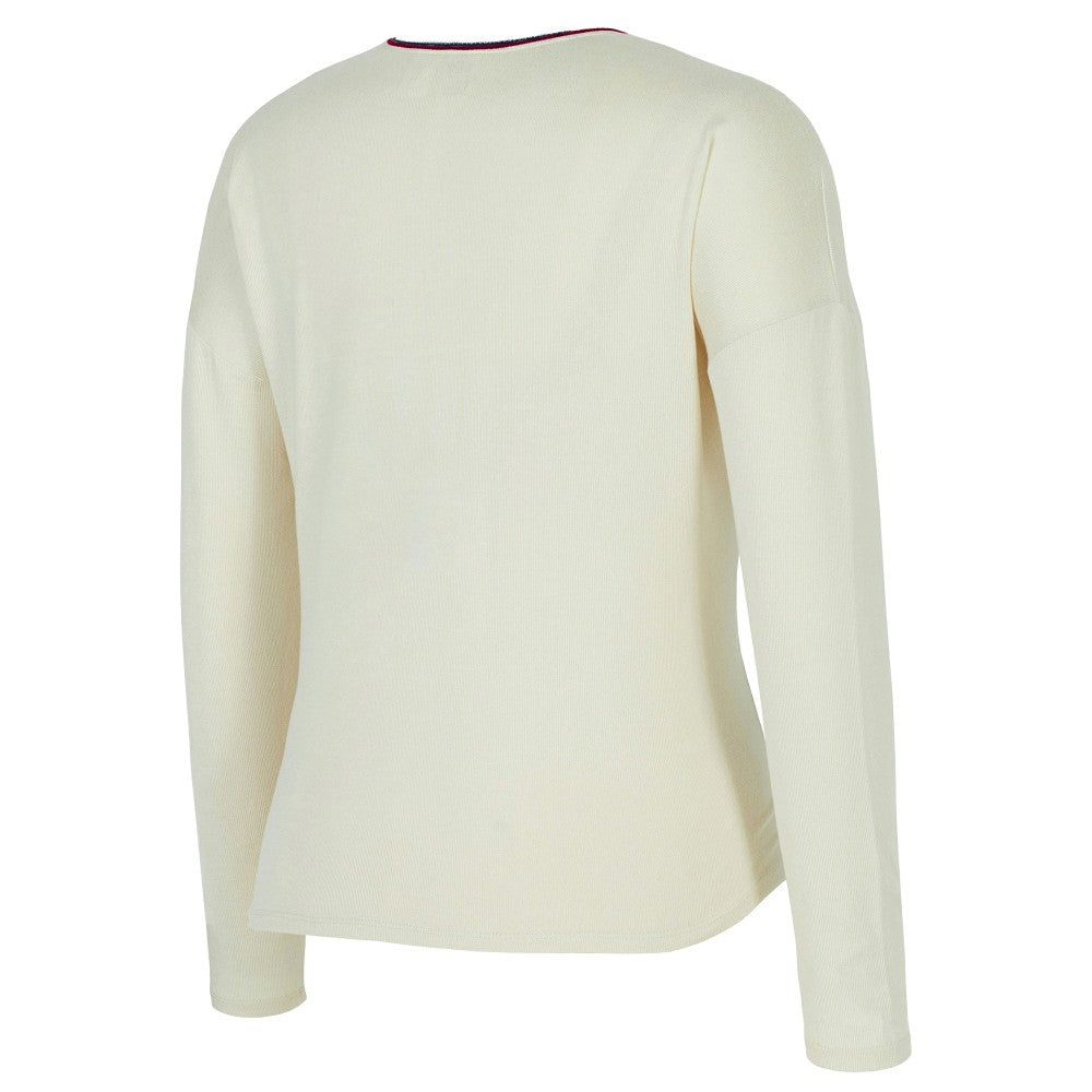 USWNT Concepts Sport Women's Kaki Hacci Knit Pullover Sweatshirt on sale - Cream 
