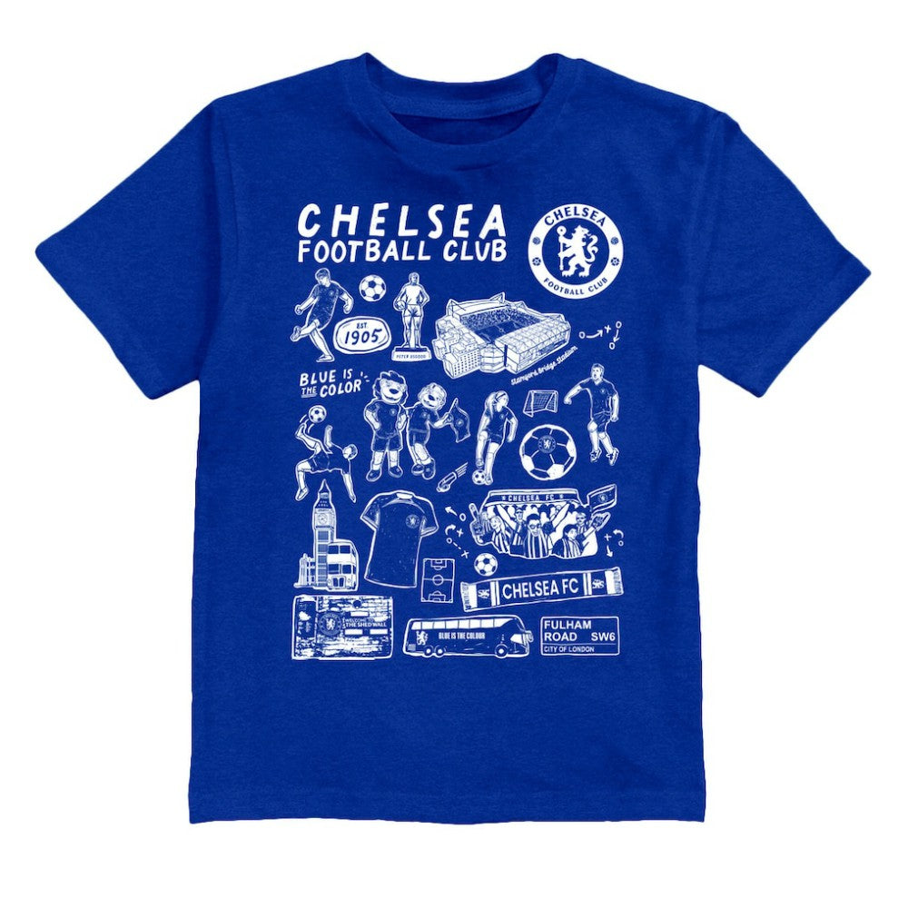 Chelsea Vive La Fete Youth Impressions Artwork T-Shirt Discount - Blue 