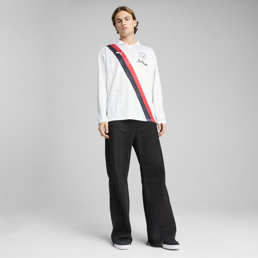Manchester City x KidSuper 2025 FIFA Club World Cup Retro Long Sleeve T-Shirt Discount - White 