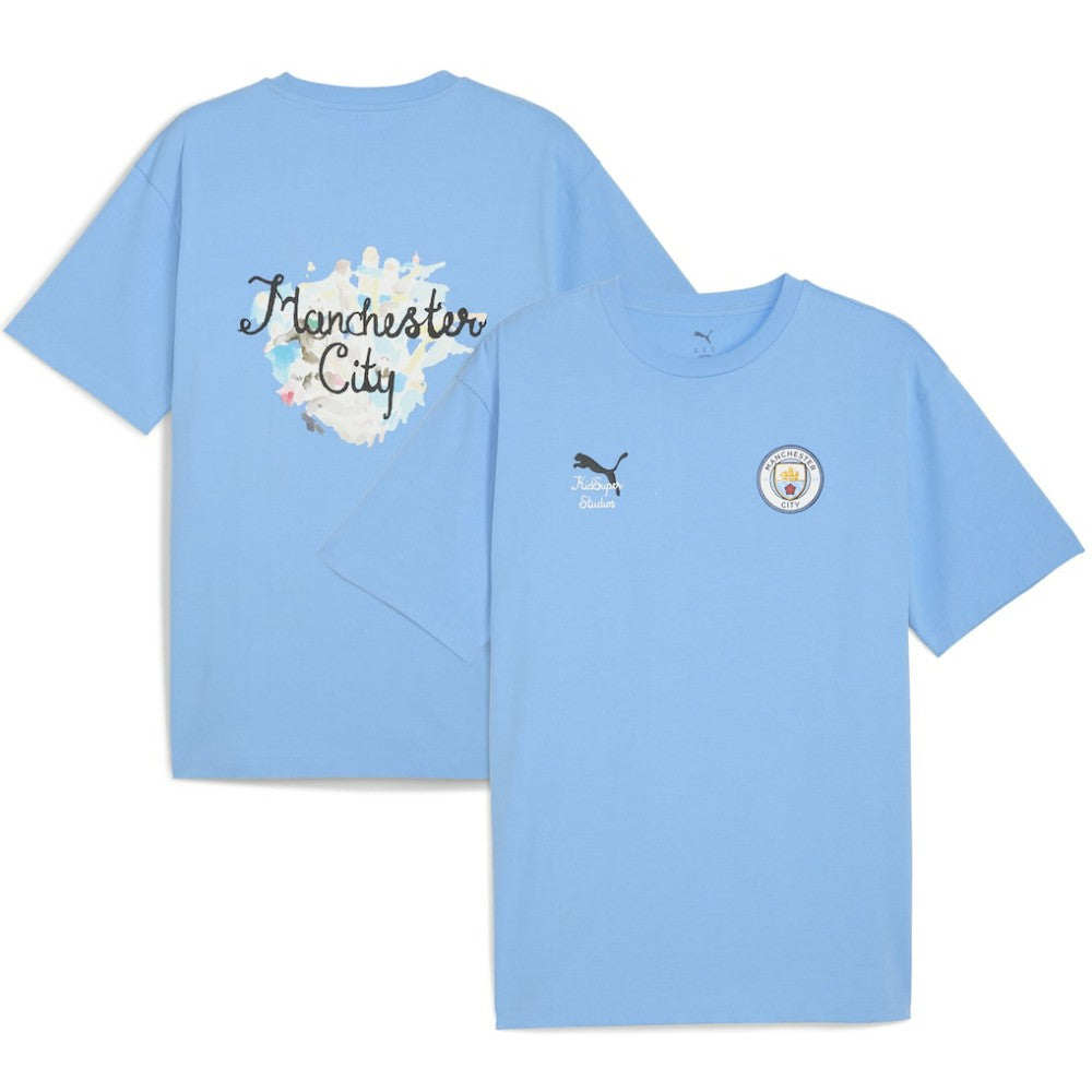 Manchester City x KidSuper 2025 FIFA Club World Cup Graphic T-Shirt Discount - Light Blue 