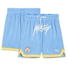 Manchester City 2025 FIFA Club World Cup Hoops Reversible Shorts Discount - Light Blue 