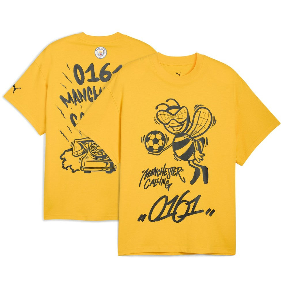 Manchester City 2025 FIFA Club World Cup Hoops T-Shirt Discount - Yellow 