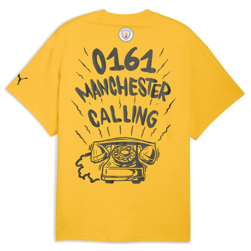 Manchester City 2025 FIFA Club World Cup Hoops T-Shirt Discount - Yellow 
