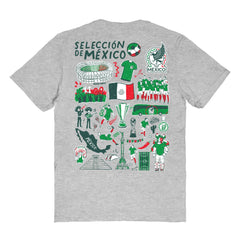 Mexico National Team Vive La Fete Women's Impressions Artwork T-Shirt for sale - Heather Gray 