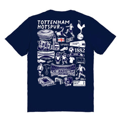 Tottenham Hotspur Vive La Fete Women's Impressions Artwork T-Shirt Sale - Navy 