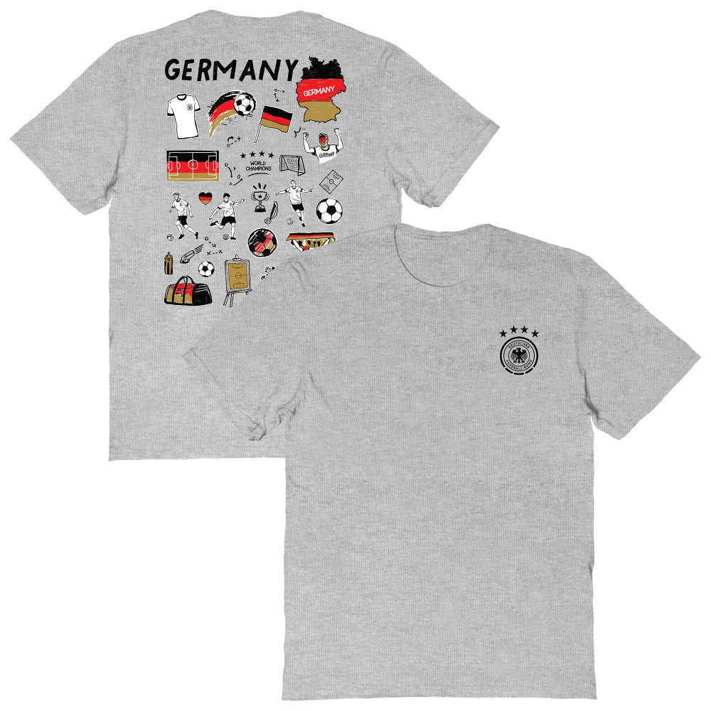 Germany National Team Vive La Fete Women's Impressions Artwork T-Shirt for sale - Heather Gray 