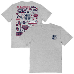 Barcelona Vive La Fete Women's Impressions Artwork T-Shirt on sale - Heather Gray 
