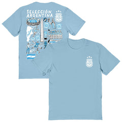 Argentina National Team Vive La Fete Women's Impressions Artwork T-Shirt for sale - Light Blue 