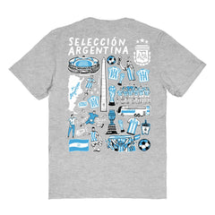 Argentina National Team Vive La Fete Women's Impressions Artwork T-Shirt for sale - Heather Gray 