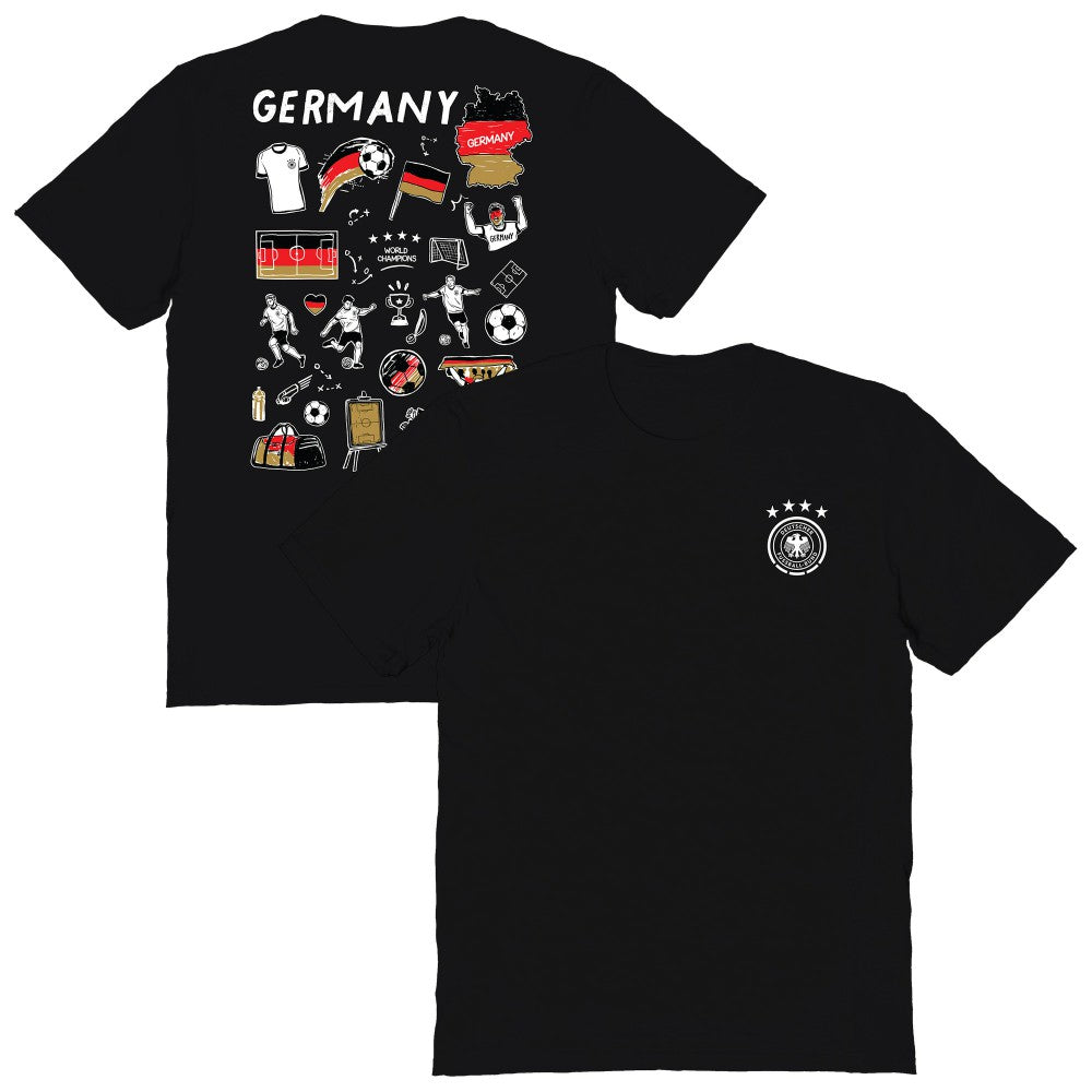 Germany National Team Vive La Fete Women's Impressions Artwork T-Shirt for sale - Black 