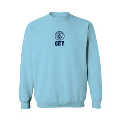 Manchester City Vive La Fete Women's Color Badge Pullover Sweatshirt Discount - Sky Blue 