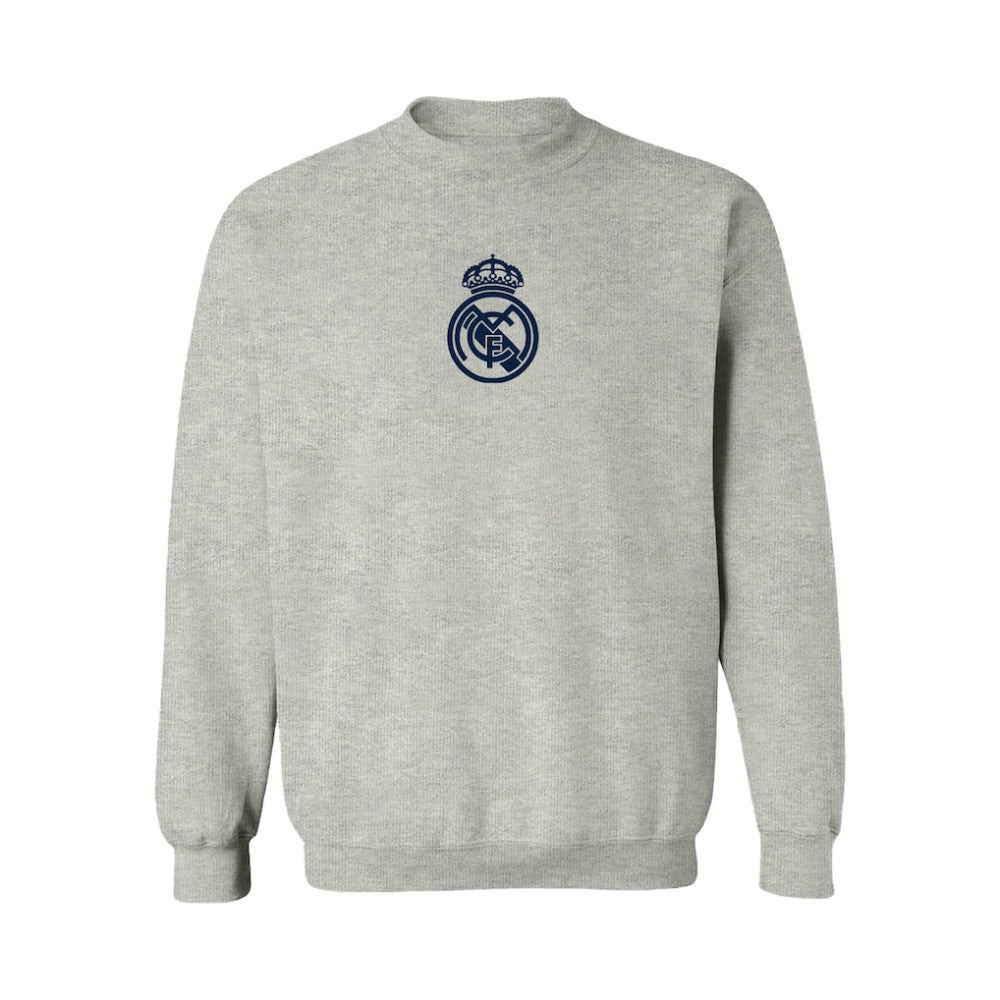 Real Madrid Vive La Fete Women's Color Badge Pullover Sweatshirt Discount - Heather Gray 