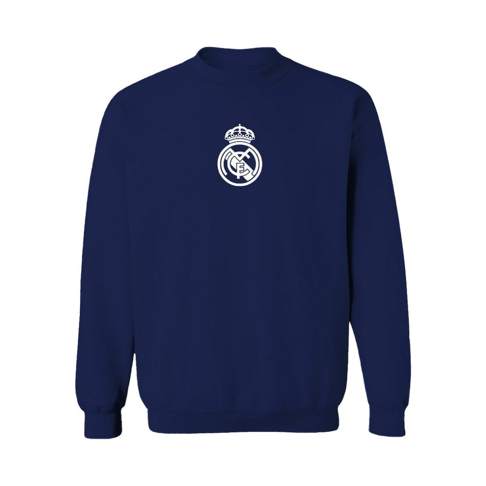 Real Madrid Vive La Fete Women's Color Badge Pullover Sweatshirt Discount - Navy 