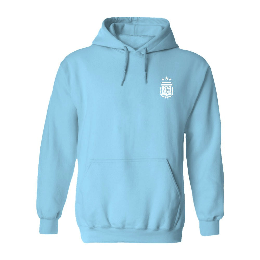 Argentina National Team Vive La Fete Women's Color Badge Pullover Hoodie for sale - Light Blue 