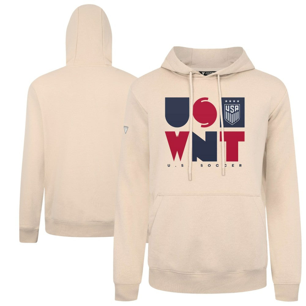 USWNT Levelwear Podium Full On Pullover Hoodie on sale - Khaki 