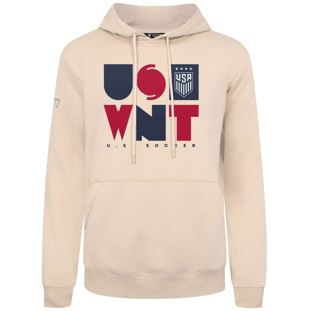 USWNT Levelwear Podium Full On Pullover Hoodie on sale - Khaki 