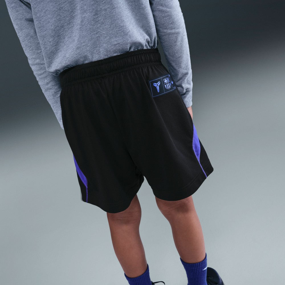 Barcelona Youth 2025/26 Away Kobe Fundamental Dri-FIT Shorts on sale - Black 