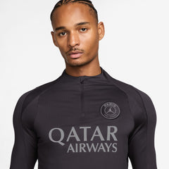 Paris Saint-Germain Strike Drill Quarter-Zip Long Sleeve Dri-FIT Top on sale - Anthracite 