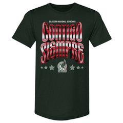 Mexico National Team 500 Level Contigo Siempre Vintage Premium Tri-Blend T-Shirt for sale - Forest Green 