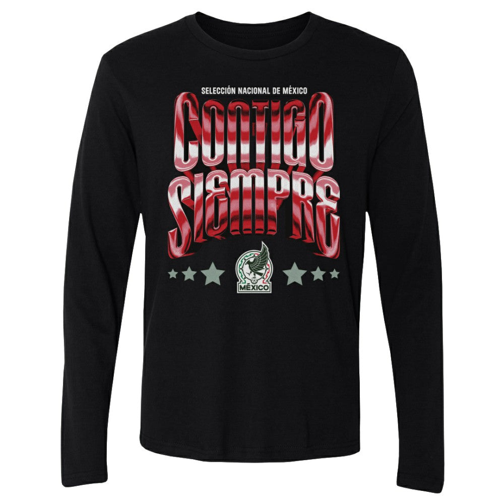 Mexico National Team 500 Level Contigo Siempre Vintage Long Sleeve T-Shirt for sale - Black 