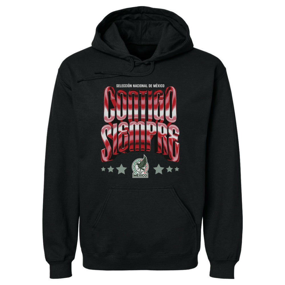 Mexico National Team 500 Level Contigo Siempre Vintage Pullover Hoodie for sale - Black 