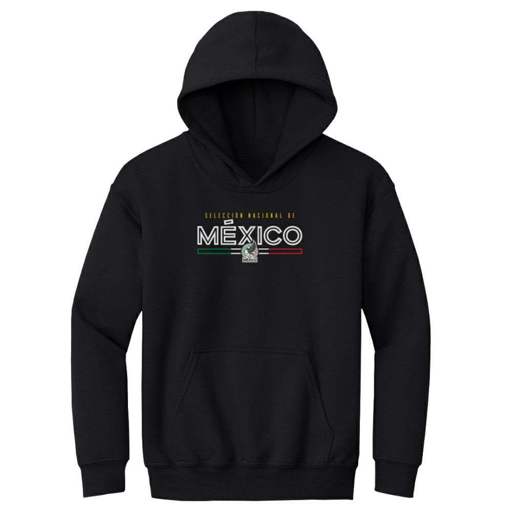 Mexico National Team 500 Level Youth  Inline Pullover Hoodie for sale - Black 
