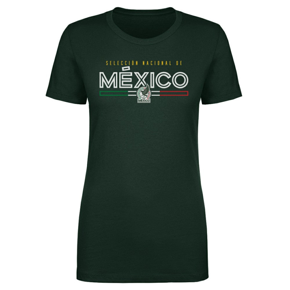 Mexico National Team 500 Level Women's  Inline T-Shirt for sale - Forest Green 