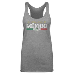 Mexico National Team 500 Level Women's  Inline Tri-Blend Racerback Tank Top for sale - Gray 