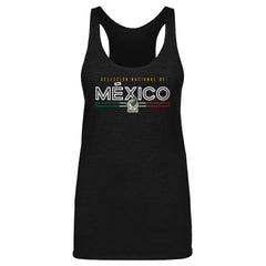 Mexico National Team 500 Level Women's  Inline Tri-Blend Racerback Tank Top for sale - Black 
