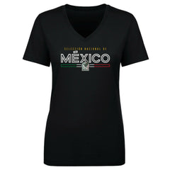 Mexico National Team 500 Level Women's  Inline V-Neck T-Shirt for sale - Black 