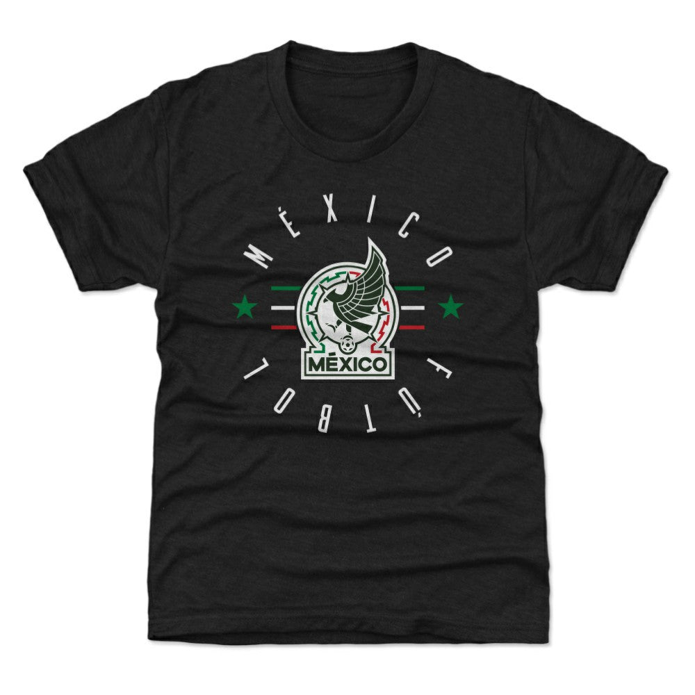 Mexico National Team 500 Level Youth  Futbol T-Shirt for sale - Black 