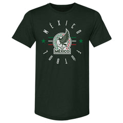Mexico National Team 500 Level  Futbol Premium Tri-Blend T-Shirt for sale - Forest Green 