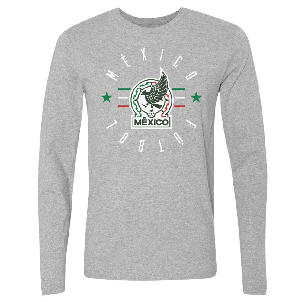 Mexico National Team 500 Level  Futbol Long Sleeve T-Shirt for sale - Heather Gray 