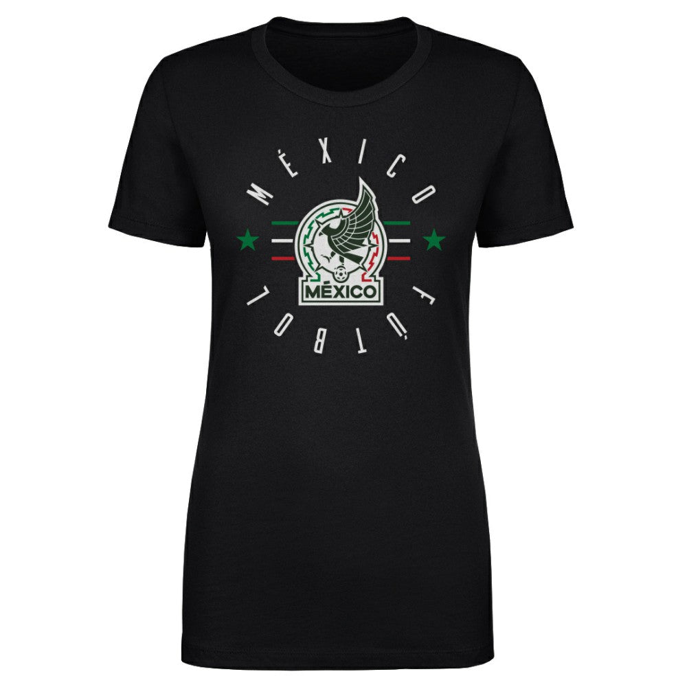 Mexico National Team 500 Level Women's  Futbol T-Shirt for sale - Black 