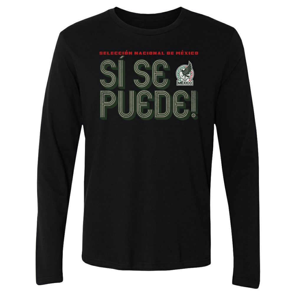 Mexico National Team 500 Level Si Se Puede Inline Bold Long Sleeve T-Shirt for sale - Black 