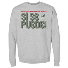 Mexico National Team 500 Level Si Se Puede Inline Bold Pullover Sweatshirt for sale - Heather Gray 