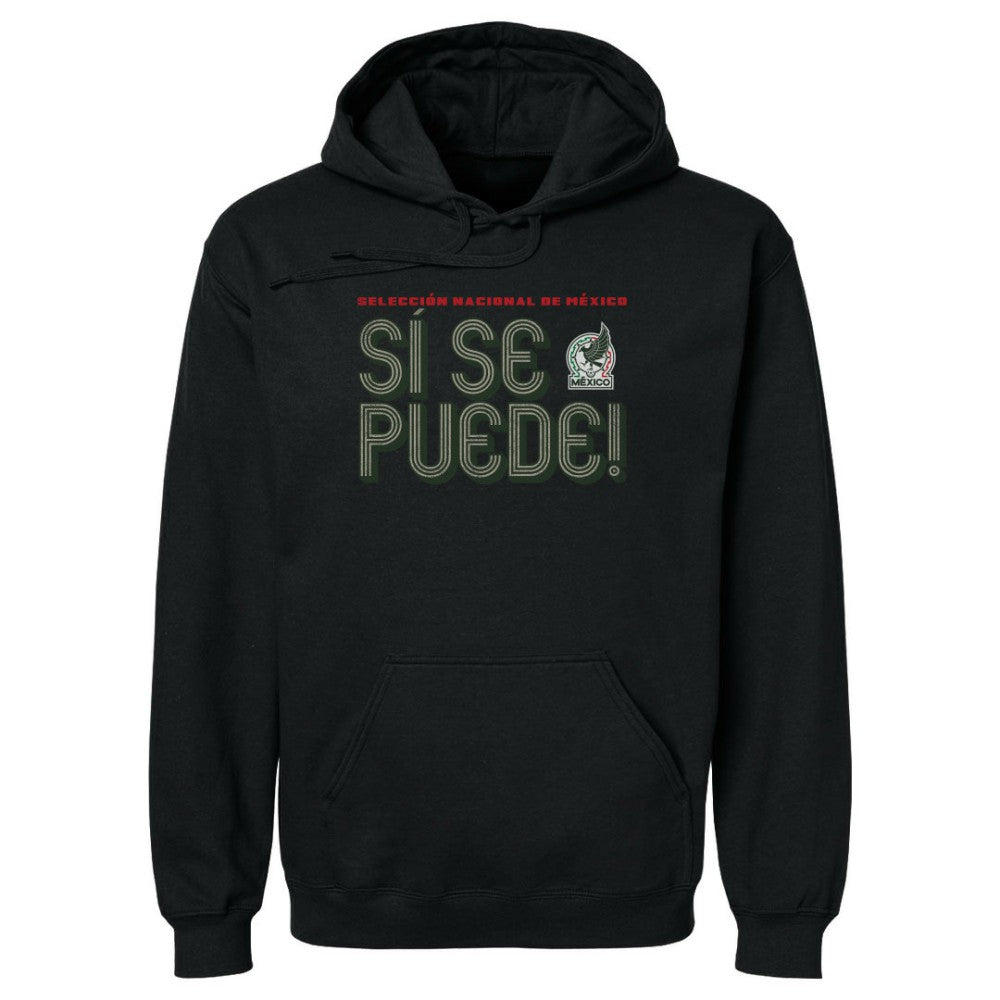 Mexico National Team 500 Level Si Se Puede Inline Bold Pullover Hoodie for sale - Black 