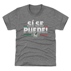 Mexico National Team 500 Level Youth Si Se Puede  T-Shirt for sale - Gray 
