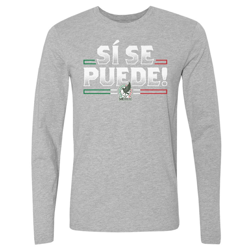 Mexico National Team 500 Level Si Se Puede  Long Sleeve T-Shirt for sale - Heather Gray 