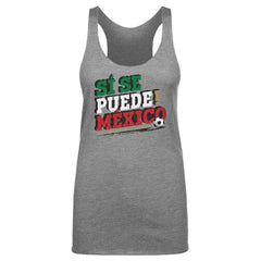 Mexico National Team 500 Level Women's Si Se Puede  Tri-Blend Racerback Tank Top for sale - Gray 